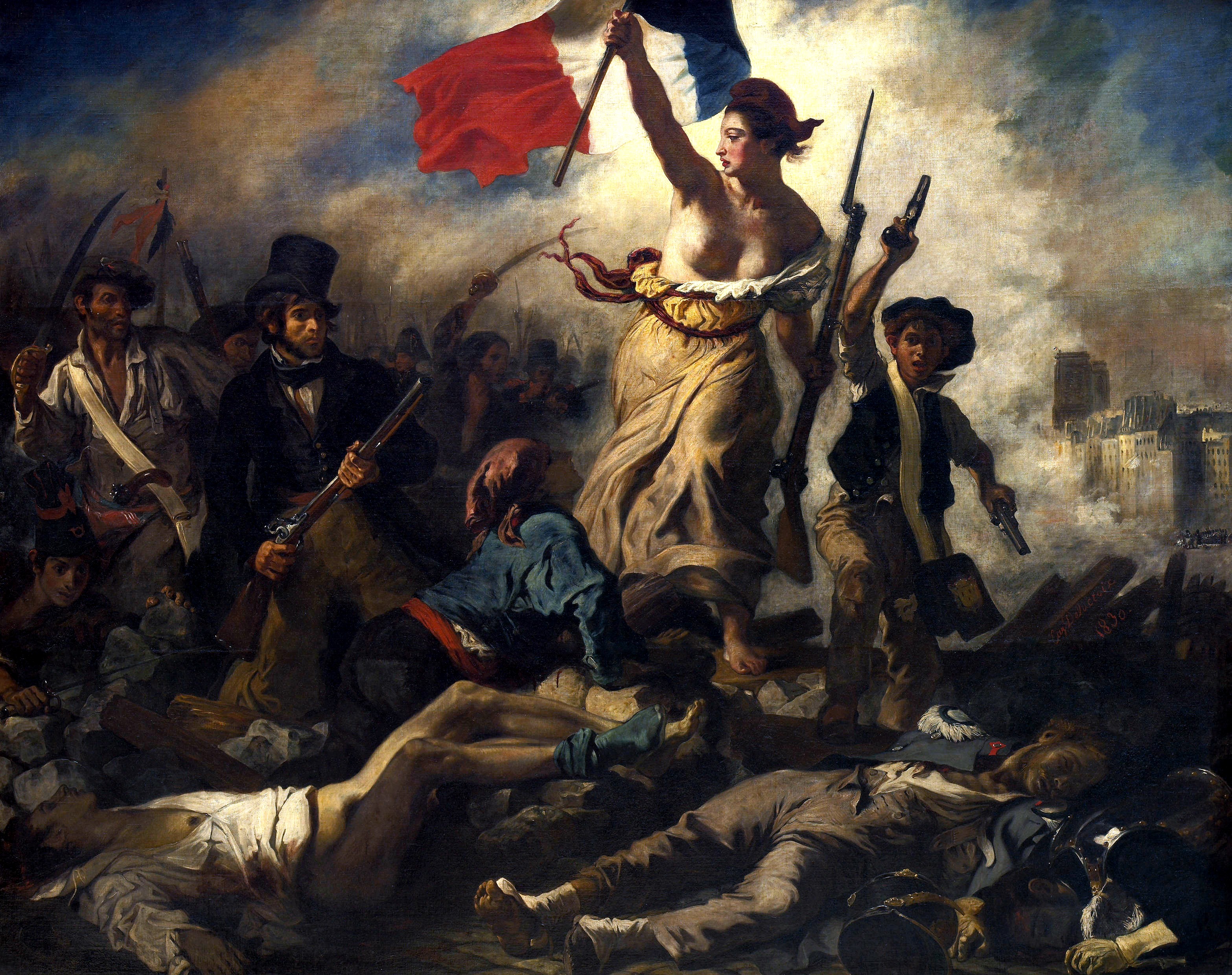 Eugène Delacroix - La liberté guidant le peuple, 1830